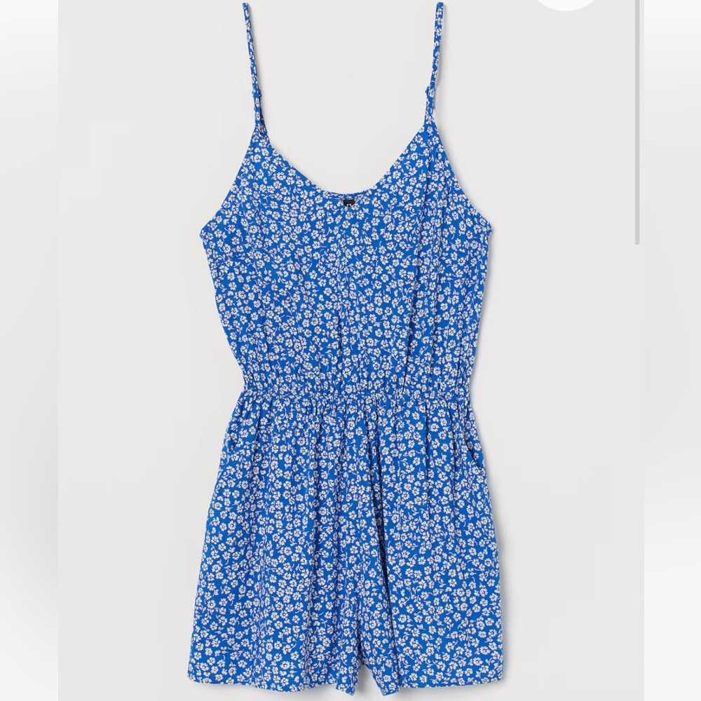 Divided floral romper